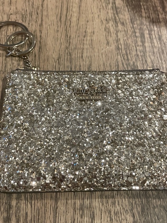 kate spade Handbags - kate spade Silver Gold Glitter Mini Pouch with Keyring